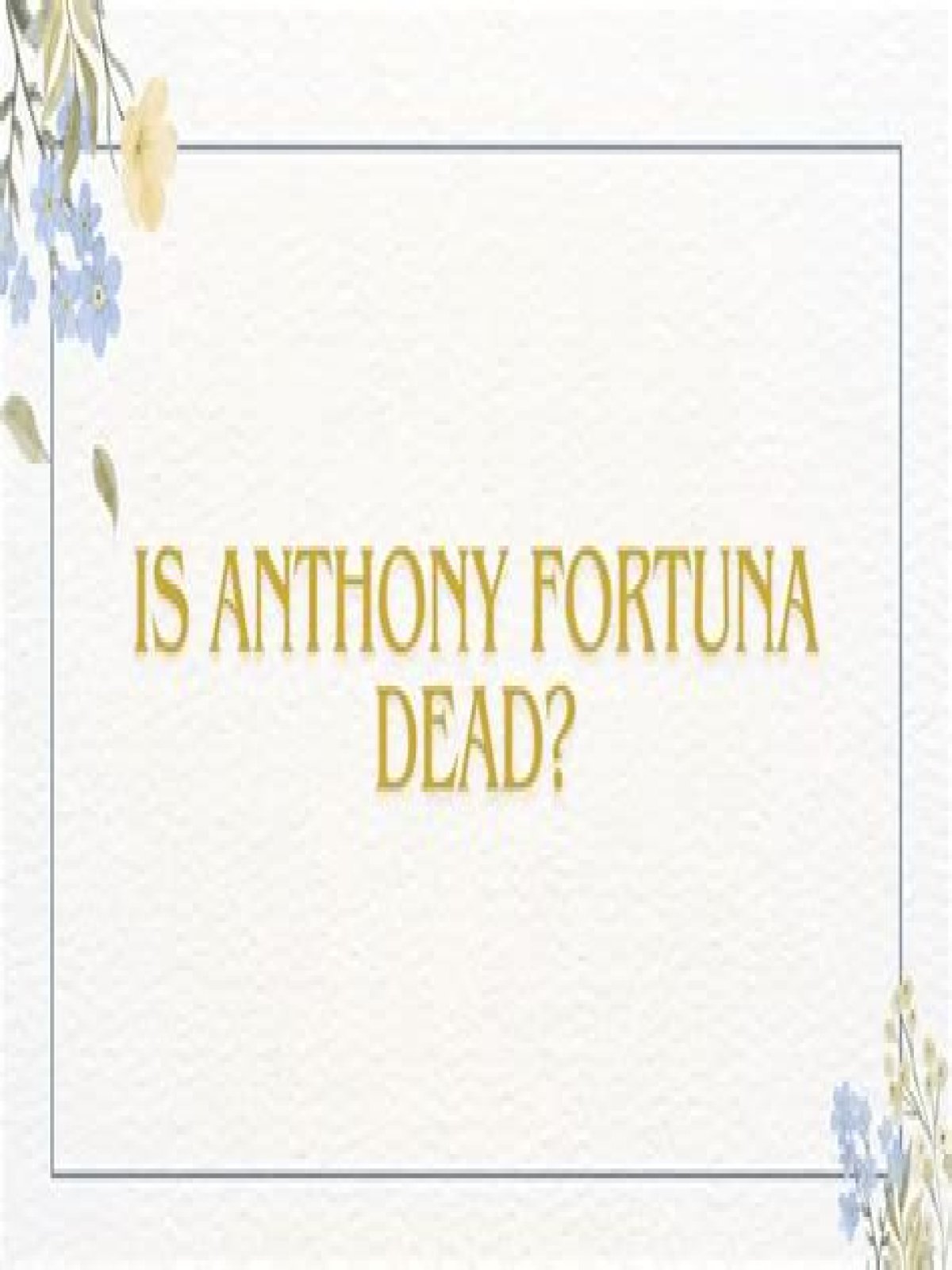 Anthony Fortuna Death; New York’s Beloved Restaurateur Obituary News