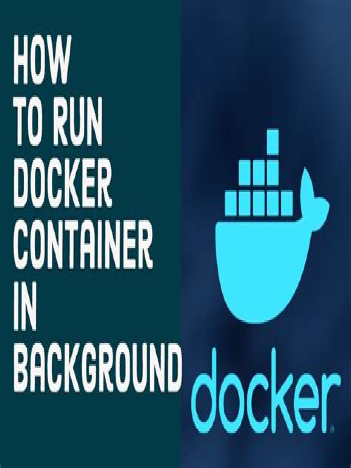 How do I run a docker container in the background