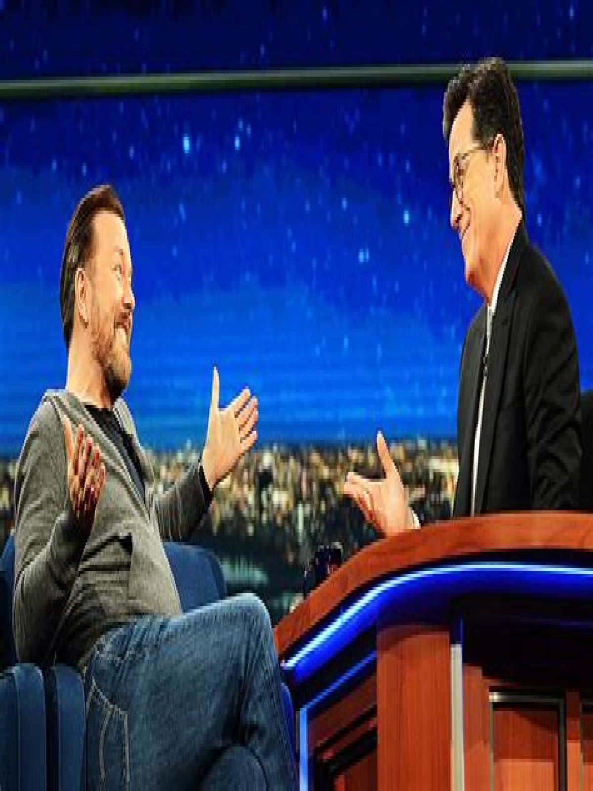 Stephen Colbert and Ricky Gervais Debate the Existence of God