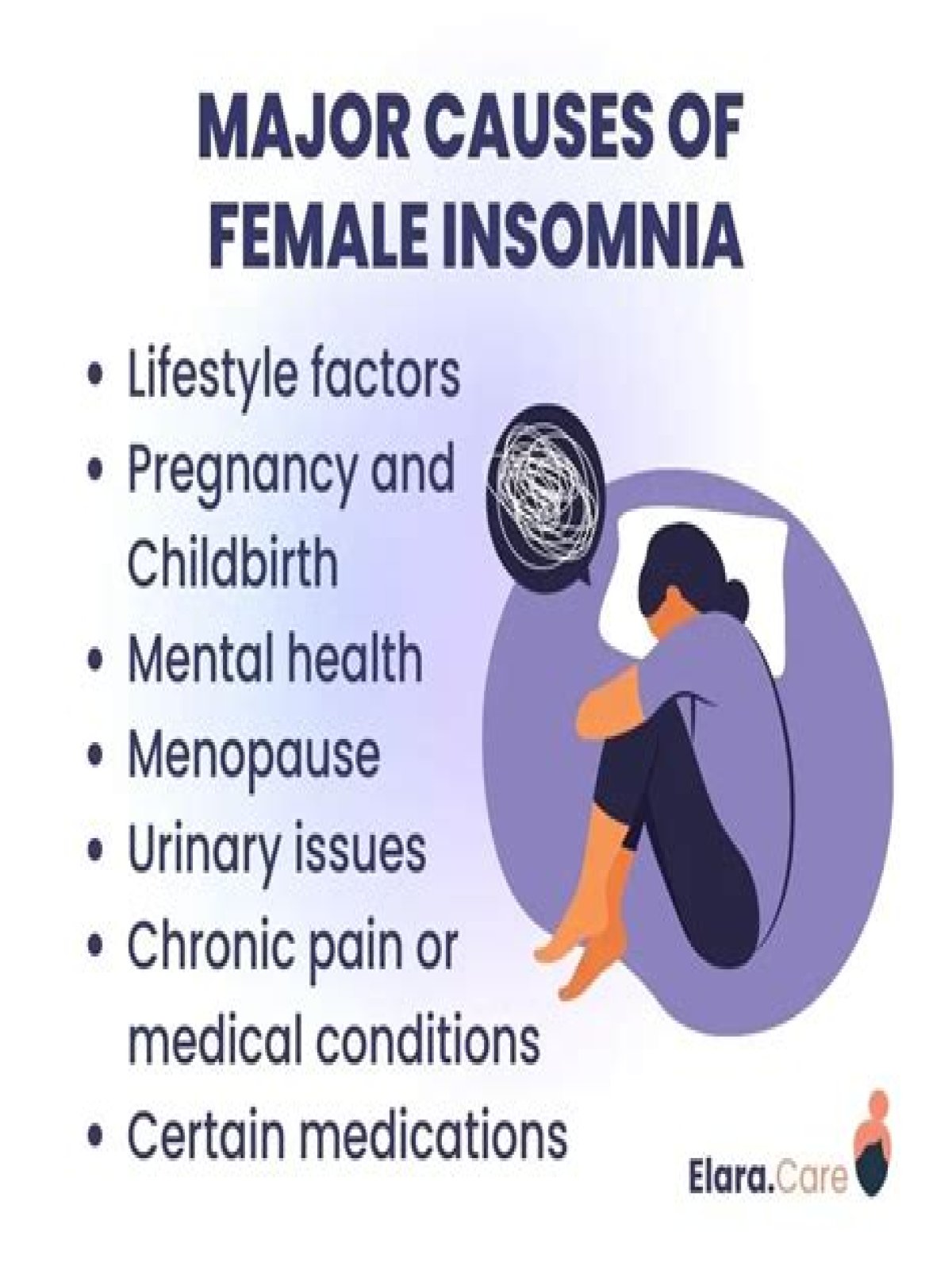 What causes female insomnia?