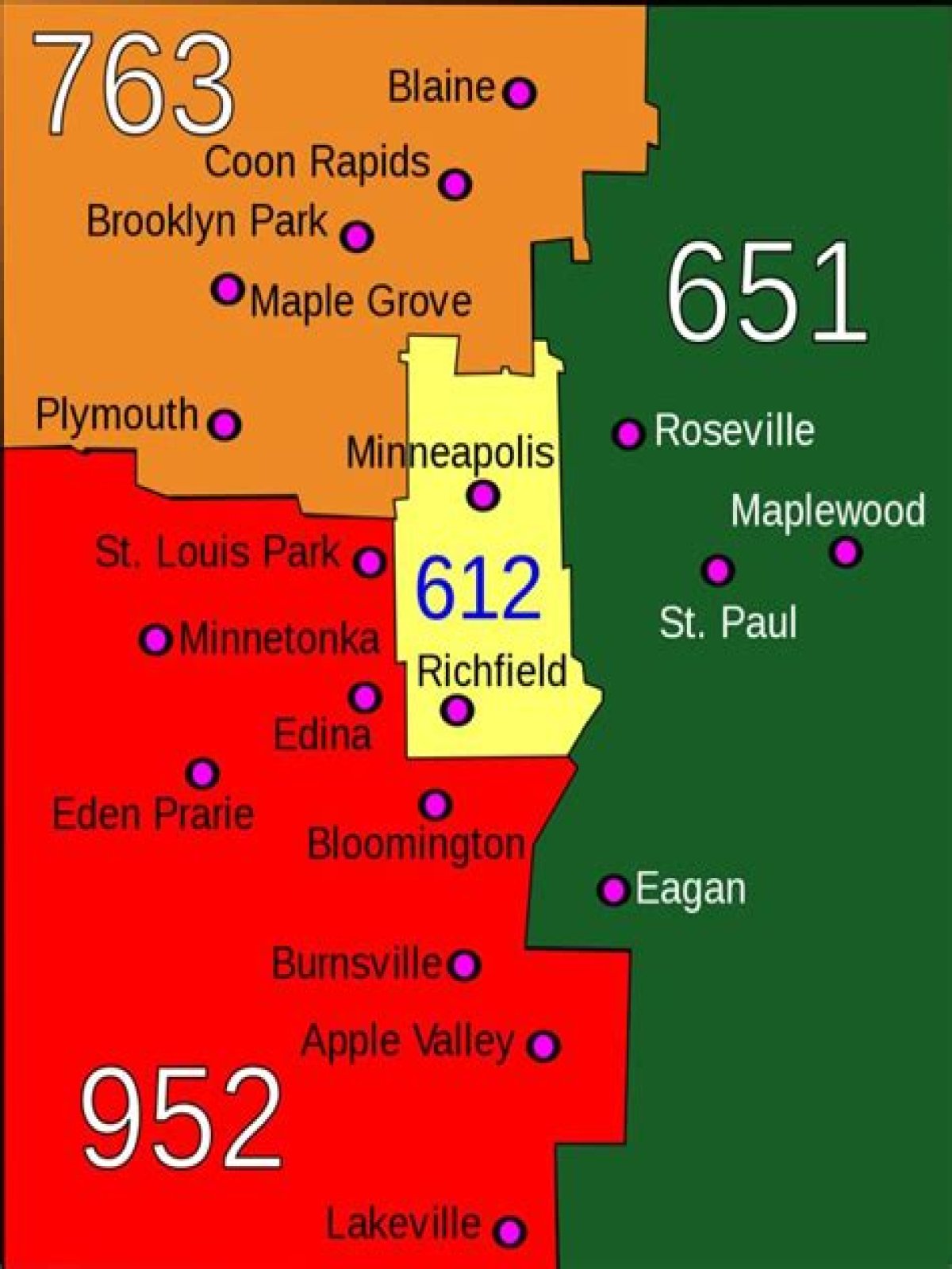 Where Is 612 Area Code