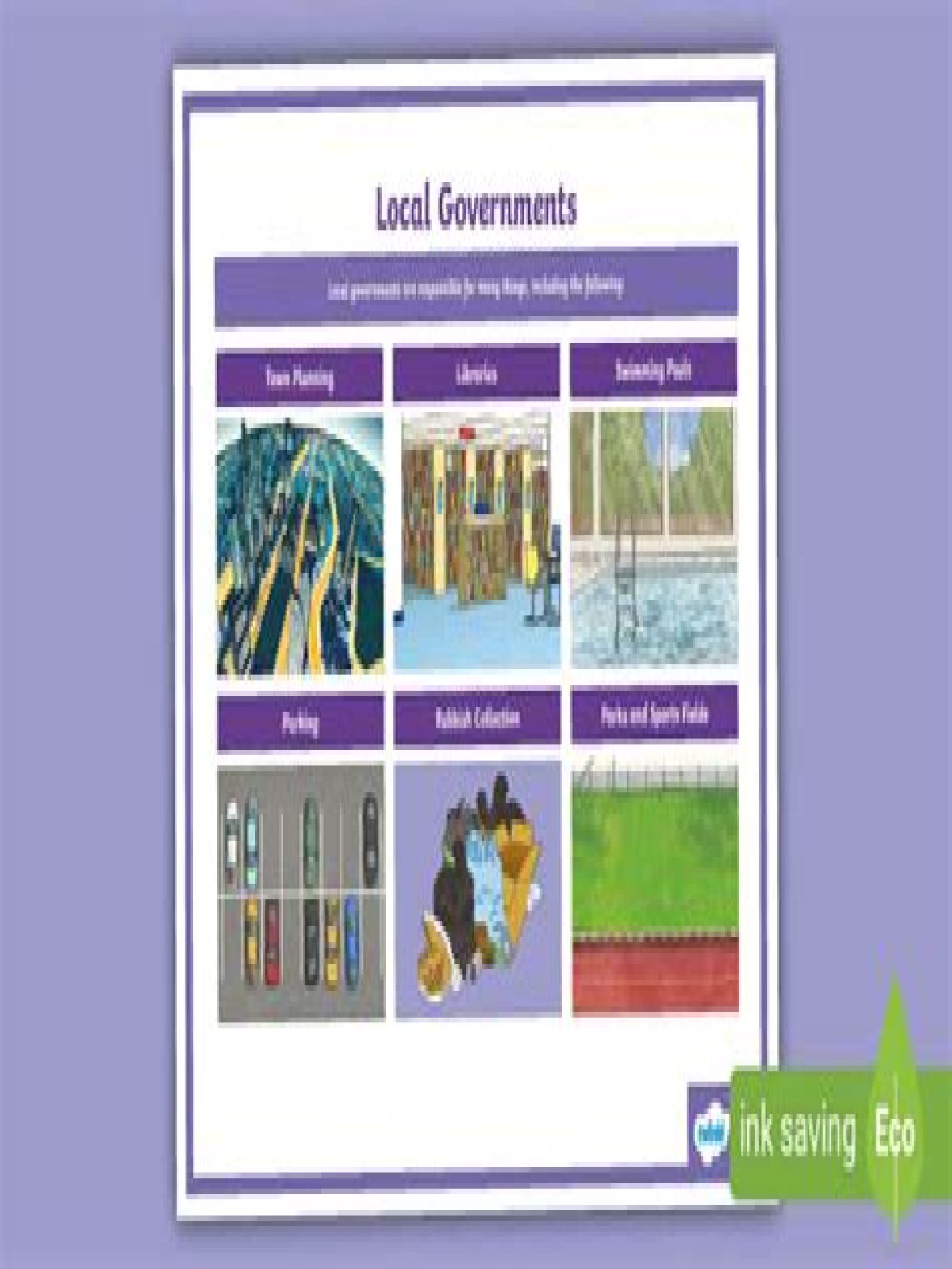 Which function are local governments responsible